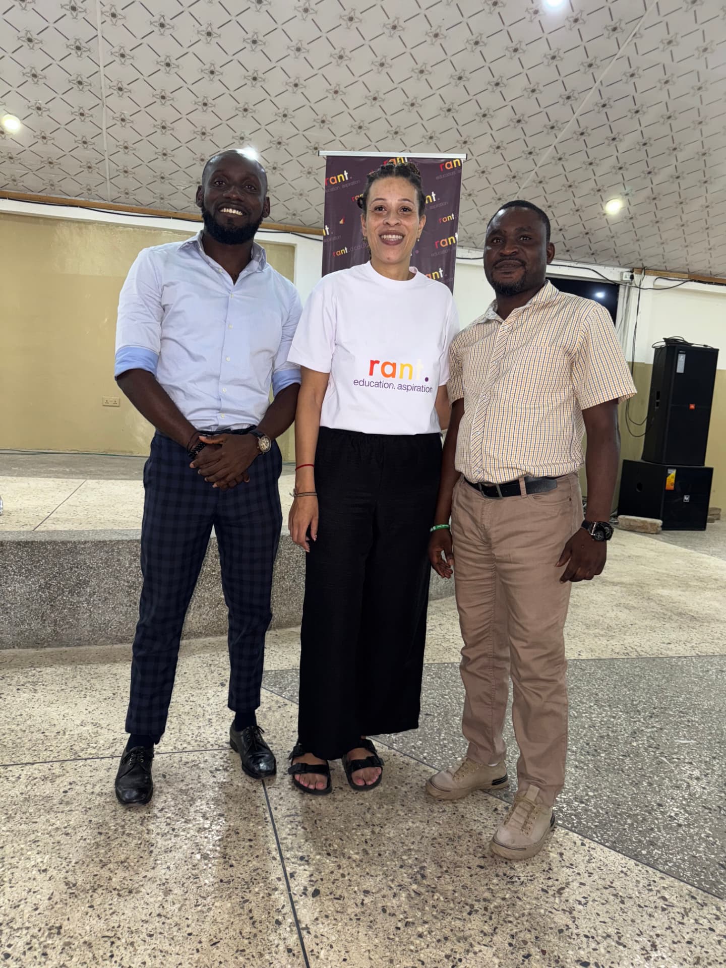 RANT facilitator with two partner educators after a workshop